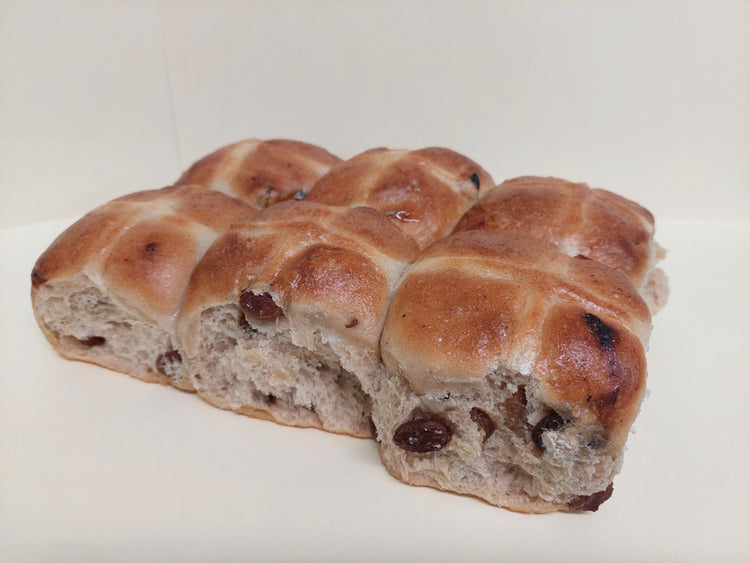 Bills Hot Cross Sourdough Buns 6 pack 540g Certified Organic (Available early 2026)