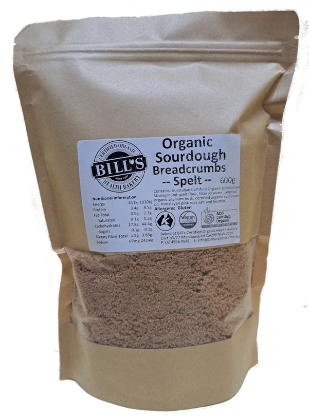 Bills 100% Spelt Sourdough Real Breadcrumbs Certified Organic