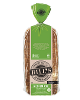 Bills Bakery Medium Rye Sourdough 620g Certified Organic Bread Bag Front
